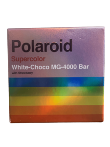 Polaroid Supercolor Psilocybin Mushrooms Chocolate Bar (White-Choco With Strawberry) 4000MG