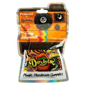 Polaroid x Devour 5g Magic Mushroom Gummies – Trippy Tangerine